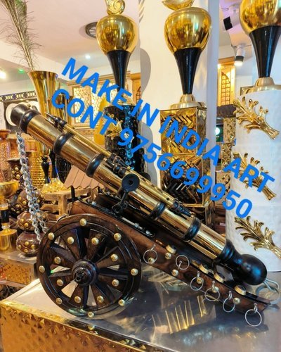 Wooden Brass Cannon