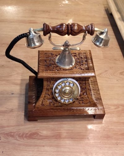 Wooden Brass Telephone (Working)